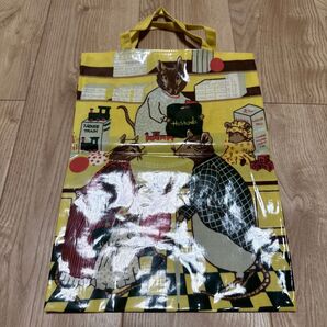 Harrods ビニールバッグ ネズミ イラスト入り 33x24cm
