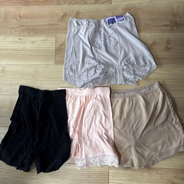 【未使用】パンツ 5点セット レディース 下着 インナー まとめ売り(黒1、ピンク1、ベージュ1、グレー2枚)