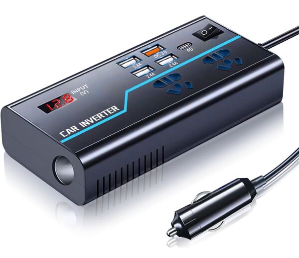 インバーター 200W シガーソケット コンセント カーインバーター DC12VをAC110Vに変換 2025新 車載用充電器