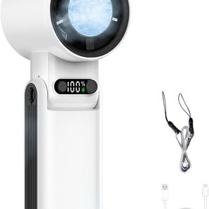 ハンディファン 冷却プレート搭載 冷却ファン 手持ち扇風機 6000mAh 大容量 強力 静音 4in1 100段階風量調整