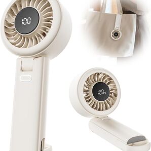 ハンディファン 手持ち扇風機 軽量設計 Type-C充電式 携帯扇風機 バッテリー残量表示 3000mAh大容量電池 長時間稼働