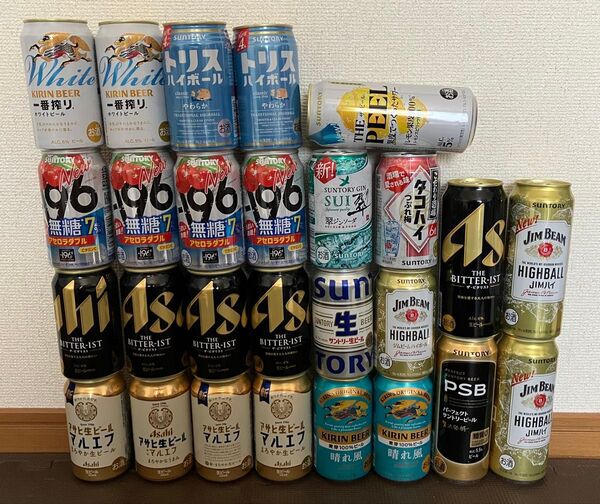 ☆お酒まとめ売り☆飲み比べ350ml22本、500ml5本、計27本