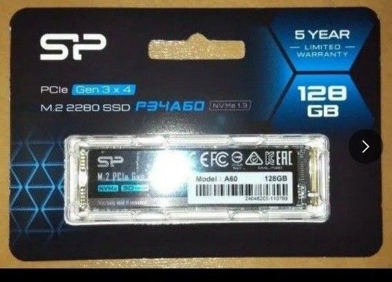 シリコンパワー m.2 nvme SSD 128GB 新品未使用