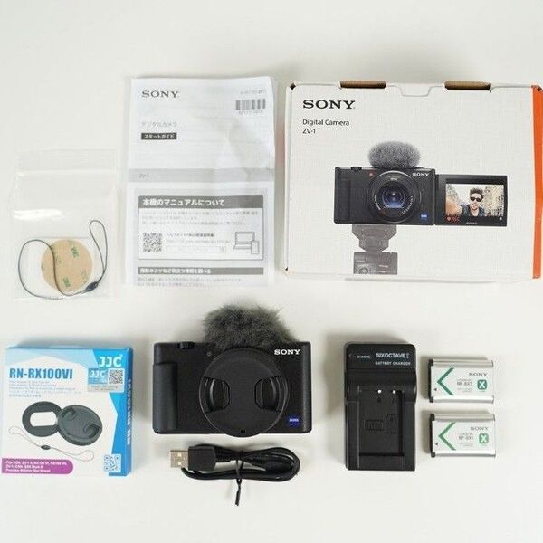 SONY ZV-1 VLOGCAM ソニー コンデジ 純正バッテリー追加 52mmフィルターアダプター装着
