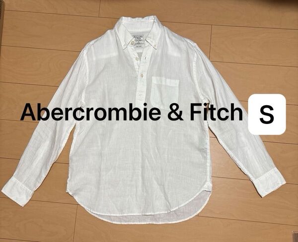 Abercrombie & Fitch ヘンリーネックシャツ ホワイト 送料無料