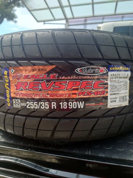 グッドイヤー イーグル レヴスペック RS-02 255/35R18 新品。I本