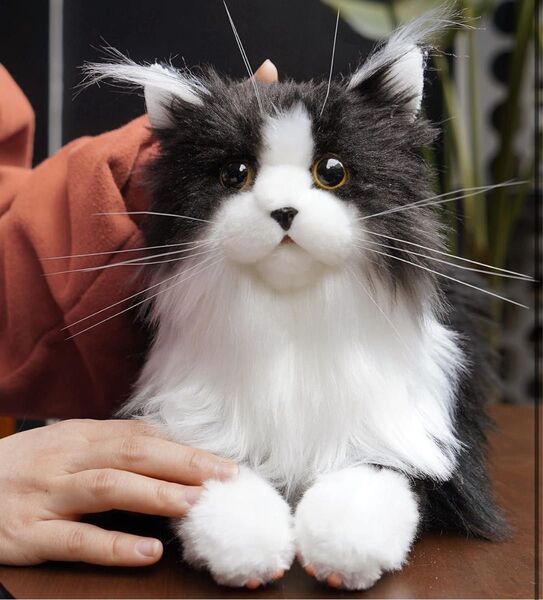 猫ぬいぐるみ リアル 本物そっくり やさしい手触り,可愛く癒しネコ ぬいぐるみ猫好き