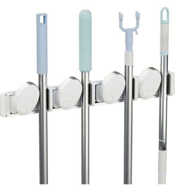 モップとほうきホルダー 壁取り付け 壁取り付け