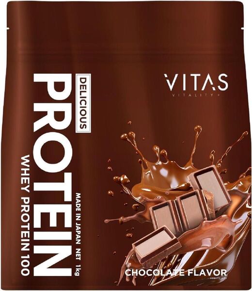 VITAS (バイタス) ホエイ プロテイン 100 チョコレート風味 WPCプロテイン 国内製造 1kg