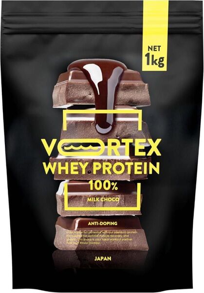 逗子食品 ホエイプロテイン VORTEX ボルテックス 1kg ミルクチョコ味 本格チョコレート 国内製造