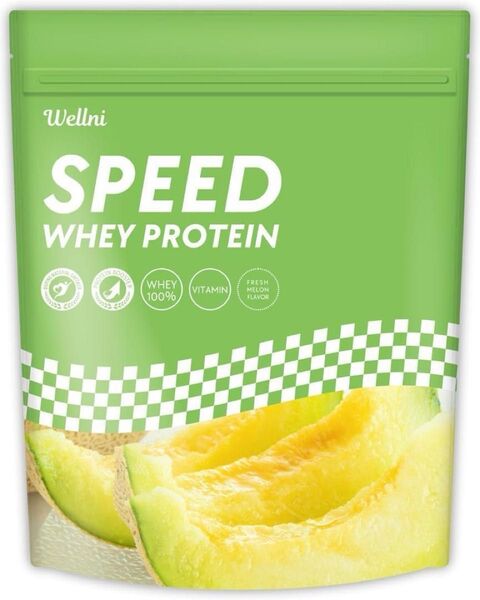 メロン Wellni ウェルニ SPEED ホエイ プロテイン 1kg フレッシュメロン風味 ビタミン11種配合