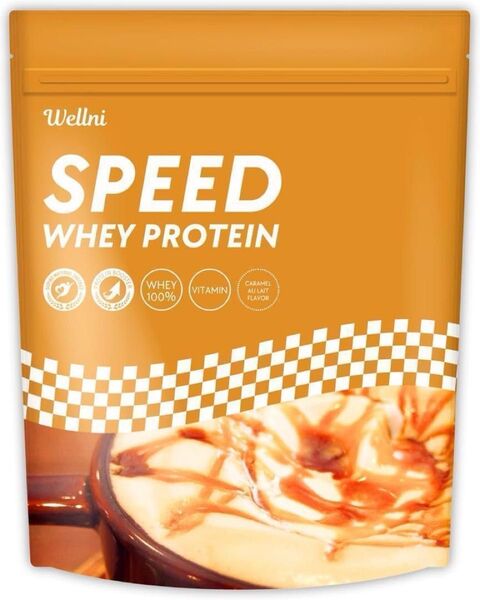Wellni ウェルニ SPEED ホエイ プロテイン 1kg キャラメル ビタミン11種配合 国内製造 管理栄養士監修