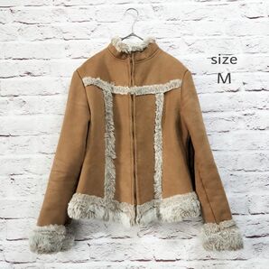 【韓国製】アリシア スタンドカラー ボアジャケット