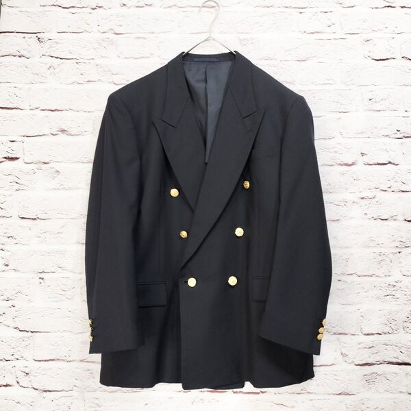 【日本製】美品 marylebone テーラードジャケット ダブル 金ボタン 背抜き
