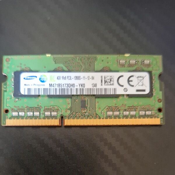 SAMSUNG 4GBメモリ PC3L-12800S M471B5173QHO-YKO 1枚