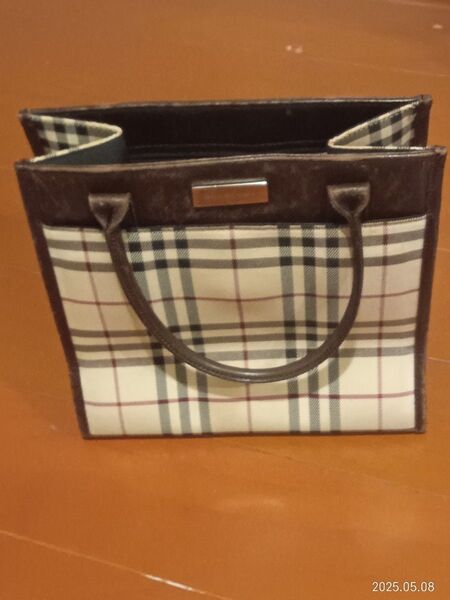 バーバリー ハンドバッグ ノバチェック キャンバス レザー トートバッグ ハンドバッグ BURBERRY ノバチェック レザー