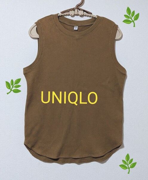 【UNIQLO ユニクロ】ワッフル ノースリーブT