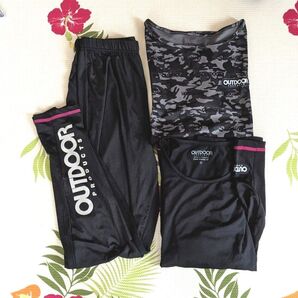 【OUTDOOR アウトドア】 スポーツウェア アンダーウェア スポーツレギンス 3点セット まとめ売り
