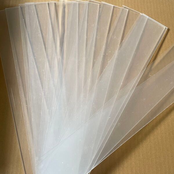アクリル板 無色透明 約450× 74mm 厚3mm 14枚セット 端材