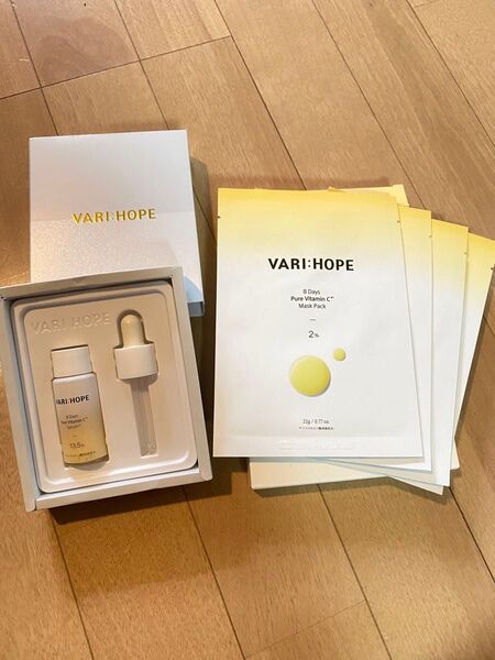 VARI:HOPE Pure Vitamin C Mask Pack4枚Pure Vitamin C ampoule EX15ml