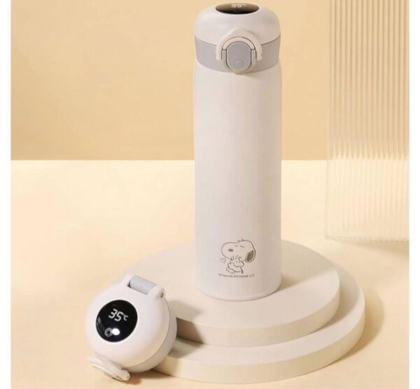 【新品】スヌーピー 水筒 スマートボトル 500ml 保温 保冷 温度表示