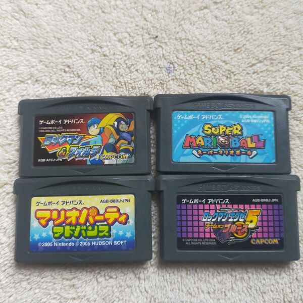 GBA スーパーマリオボール、マリオパーティアドバンス、ロックマン&フォルテ、ロックマンエグゼ5 ゲームボーイアドバンス