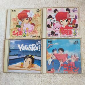 PCエンジン ソフト4本 らんま1/2 とらわれの花嫁 らんま1/2 打倒 元祖無差別格闘流 Yawara 未来少年コナン
