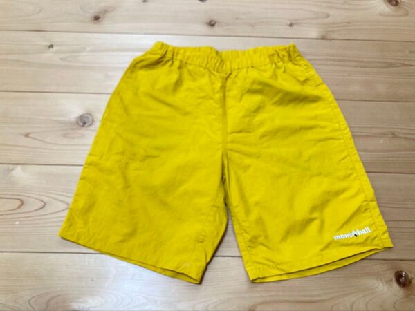 モンベル mont-bell キッズ水陸両用ショートパンツ130マスタードイエロー