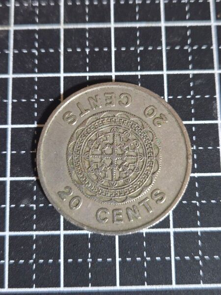 イギリス 1977年 ソロモン諸島 20セント 硬貨 アンティーク コイン 外国コイン