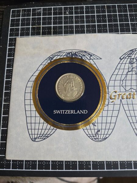 スイス 1フラン 銀貨 1964年 フランクリンミント 開封済 外国コイン コイン