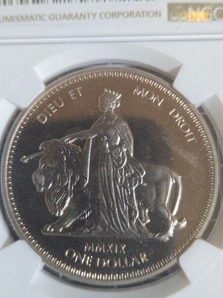 2019年 ウナとライオン 1ドル 銀貨 NGC MS 66 ヴァージン諸島 プルーフ