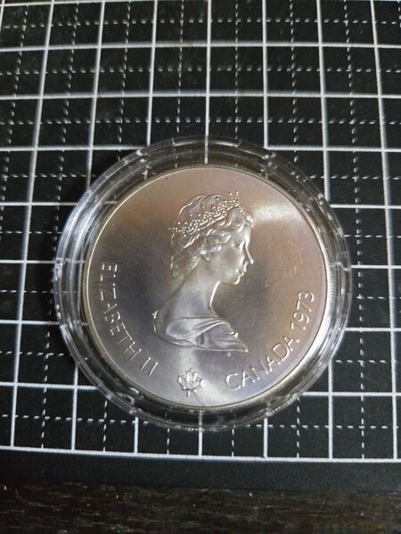 1973年 カナダ モントリオール 5ドル エリザベス SV925 銀貨 コイン