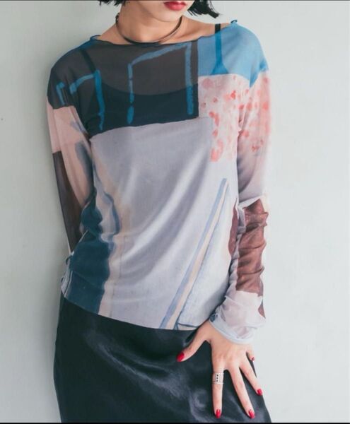sahara marte シースルー長袖トップス シアートップス
