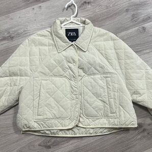 ZARA キルティング アウター ホワイト