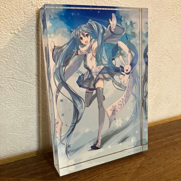 雪ミク アクリルブロック art by iXima 【雪ミクスカイタウン】 初音ミク