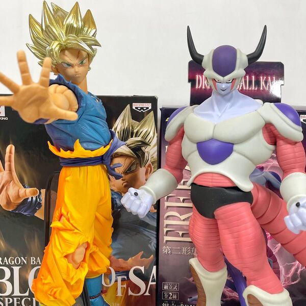 2点まとめ売り ドラゴンボールZ BLOOD OF SAIYANS 孫悟空 組立式DXソフビフィギュア フリーザ 第二形態