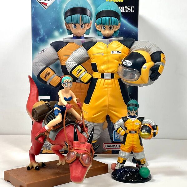 3点まとめ 国内正規品 一番くじ ドラゴンボール VSオムニバスBRAVE D賞 ブルマ ドラカプ ライディングシーンフィギュア