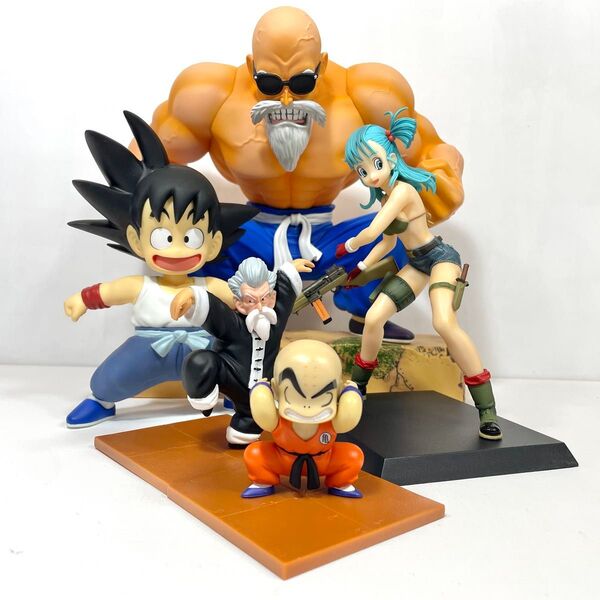 5点まとめ売り 一番くじ ドラゴンボール 摩訶不思議アドベンチャー編 A賞 亀仙人 B賞 ブルマ D賞 孫悟空ソフビ F賞