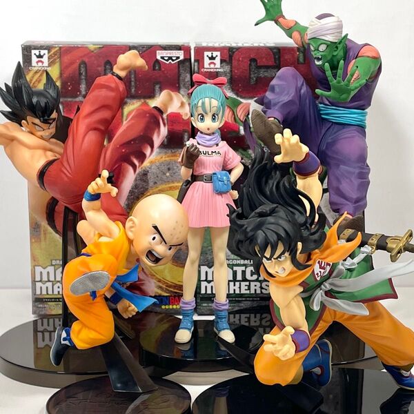 5点まとめ売り ドラゴンボール 造形天下一武道会 ブルマ クリリン ヤムチャ MATCH MAKERS 孫悟空 マジュニア