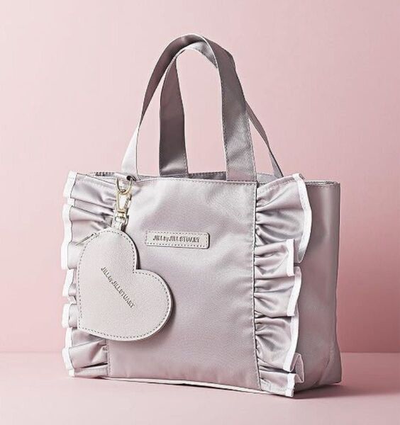 sweet6月号雑誌付録 JILL BY JILL STUART ハートチャーム付きフリルトートバッグ
