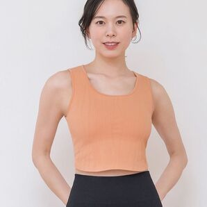スカーラ sukala ウエーブリブアクティブタンクトップ ヨガウェア ウェア トップス ブラトップ