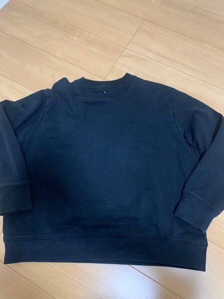 トレーナー トップス ブラック 黒 無印 無印良品 MUJI スウェットシャツ スウェット トレーナー 無地 M