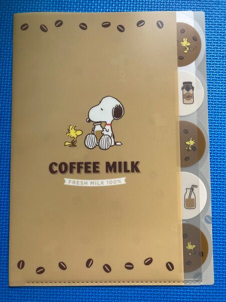 スヌーピー コーヒー豆柄スヌーピー5Pクリアファイル