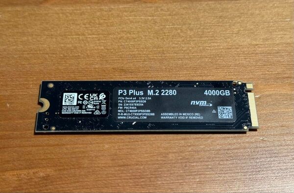Crucial P3 Plus 4TB PCIe 4.0 NVMe SSD