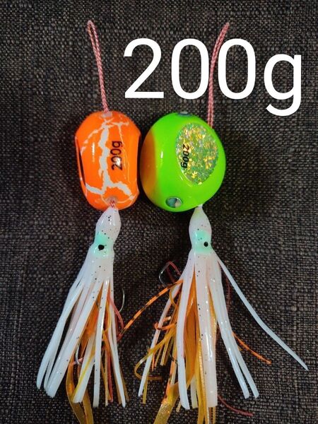 タイラバ 200g フックセット 未使用品 ホタルイカパターン タコベイト 根魚