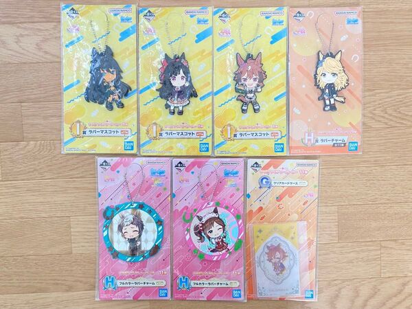一番くじ ウマ娘 プリティーダービー ラバーマスコット ラバーチャーム カードケース 7個まとめ売り