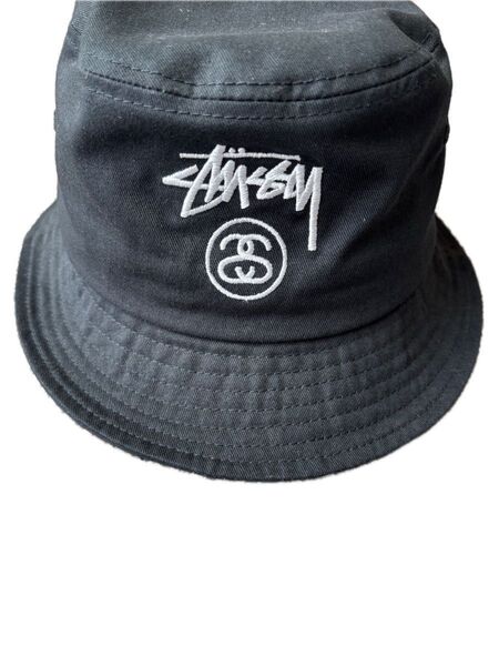 STUSSY ステューシー バケットハット 帽子 ハット バケット ブラック 黒 S M ロゴ