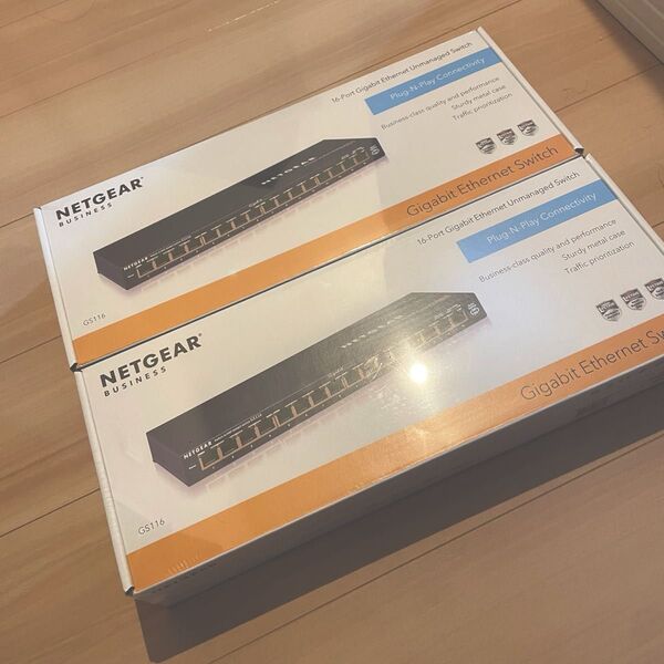 NETGEAR GS116 16ポート ギガビット スイッチングハブ 2個セット