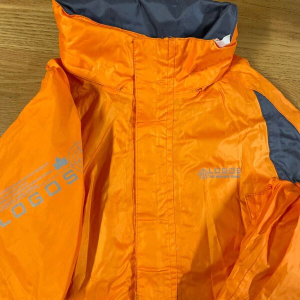 LOGOS レインスーツ カッパ 上下セット パンツあり オレンジ 130cm