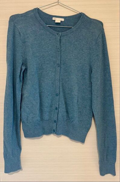 新品未使用 綿100% コットン100% カーディガン ブルー系 H&M